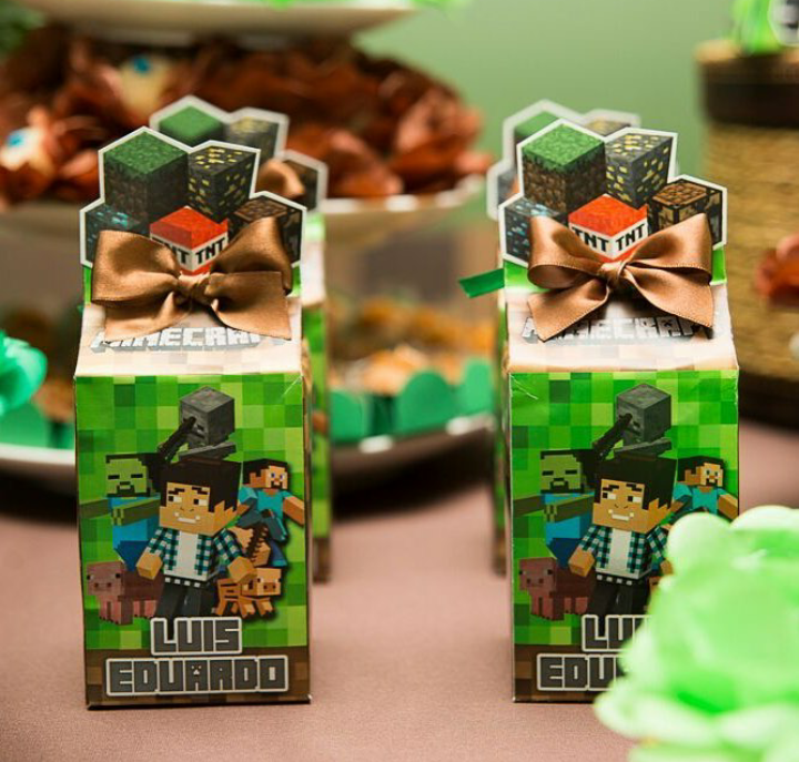 Como Montar uma Mesa de Guloseimas para Festas Infantis 3 caixa milk com doces