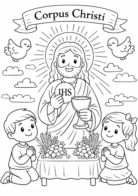 12 Desenhos de Corpus Christi para Imprimir e Colorir 8 tapete corpus christi para imprimir