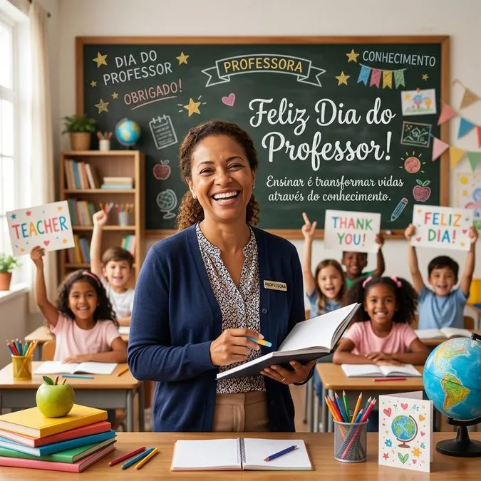 30 Mensagens de Feliz Dia do Professor para WhatsApp (2026) 6 Feliz dia do professor para homenagear professora dos filhos