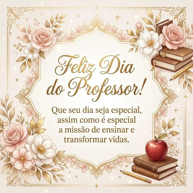 30 Mensagens de Feliz Dia do Professor para WhatsApp (2026) 3 mensagem de Feliz dia do professor com carinho