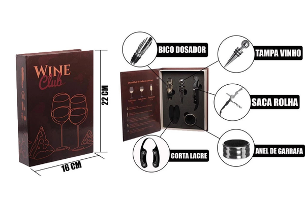20 Ideias de Presentes de Natal para Namorado 21 jogo de acessorios de vinho