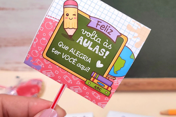 lembrancinhas de volta as aulas com pirulito