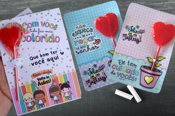 Lembrancinha de volta as aulas para educação infantil: Pirulito Personalizado! 5 pirulito personalizado coracao
