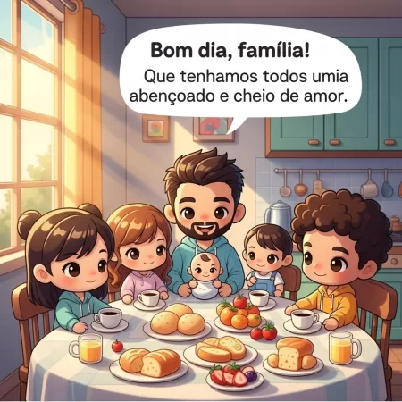 25 Mensagens de Bom Dia para WhatsApp 7 Bom dia família - mensagem de bom dia para WhatsApp