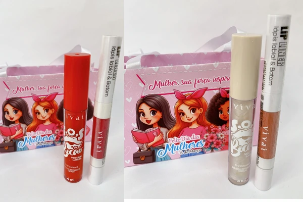 lembranca dia da mulher kit de batom