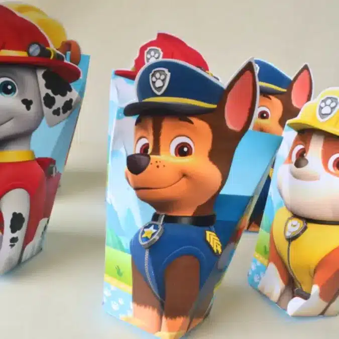 6 types of paper for children's party favors 4 canine patrol personalities