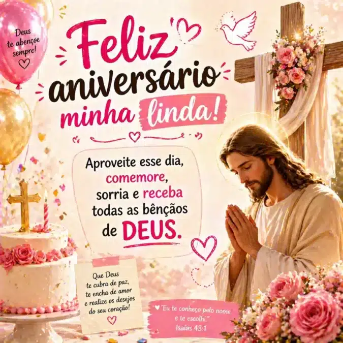 Imagem de feliz aniversário para WhatsApp: 10 opções lindas para baixar! 11 imagemmde feliz aniversário cristã para WhatsApp