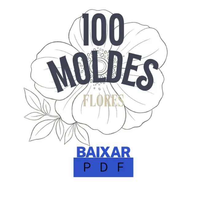 100 Moldes de Flores para Pintura em Tecido: Riscos Prontos para Imprimir e Guia Completo 9 100 moldes de flores para baixar
