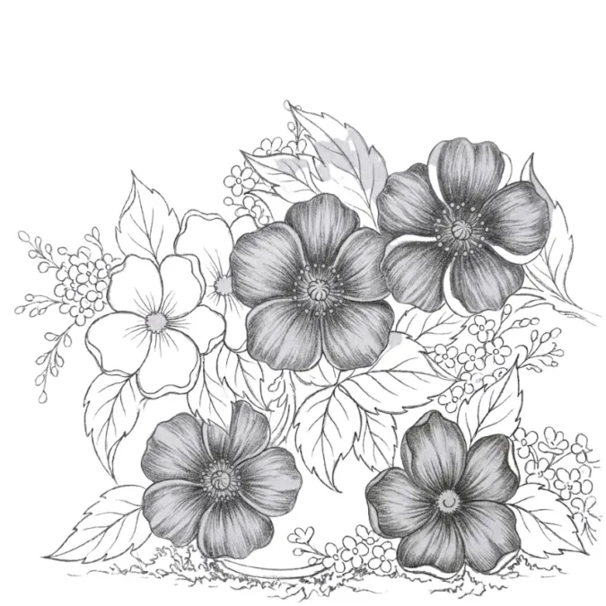 100 Moldes de Flores para Pintura em Tecido: Riscos Prontos para Imprimir e Guia Completo 5 imagens de flores para pintura em tecido