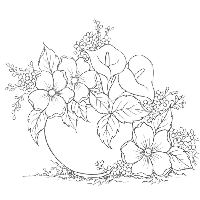 100 Moldes de Flores para Pintura em Tecido: Riscos Prontos para Imprimir e Guia Completo 3 moldes de flores para pintura em tecido