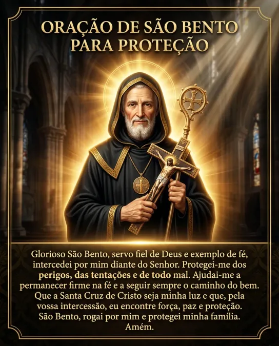 Oracao de Sao Bento para protecao