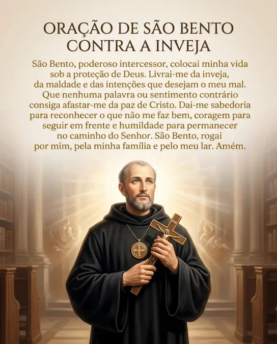 oracao de sao bento contra a inveja
