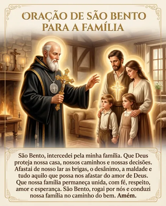 orcacao de sao bento para familia