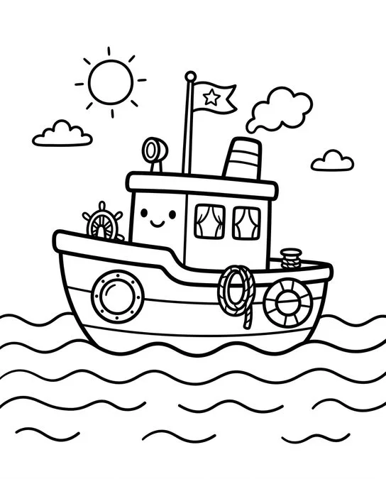 60 Desenhos para Colorir: Modelos Lindos para Imprimir, Pintar e Desenhar 38 Barquinho de EsponjaPapel no Mar desenhos para desenhar