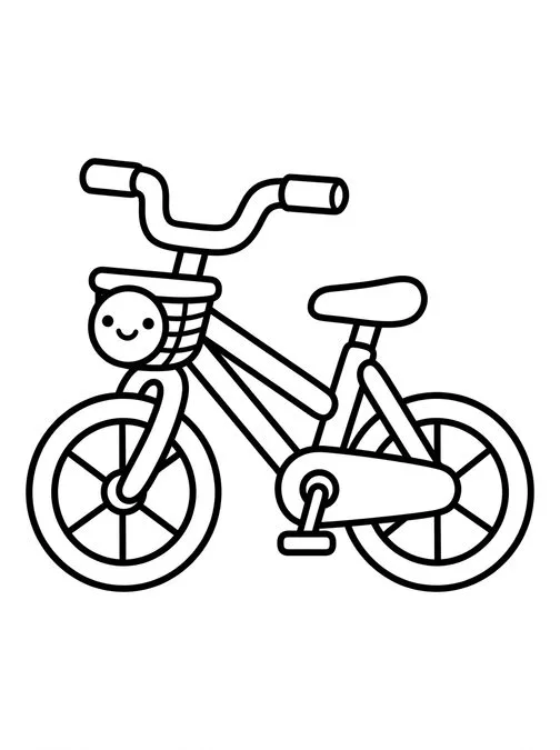60 Desenhos para Colorir: Modelos Lindos para Imprimir, Pintar e Desenhar 42 Bicicleta Infantil para crianca pintar