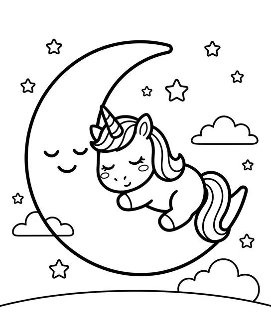 60 Desenhos para Colorir: Modelos Lindos para Imprimir, Pintar e Desenhar 3 desenhos para colorir unicornio