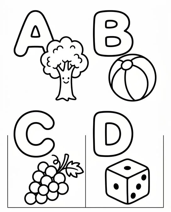60 Desenhos para Colorir: Modelos Lindos para Imprimir, Pintar e Desenhar 48 alfabeto para pintar crianca