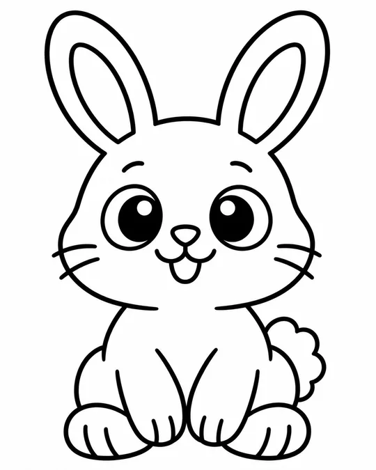 60 Desenhos para Colorir: Modelos Lindos para Imprimir, Pintar e Desenhar 19 desenho de coelho
