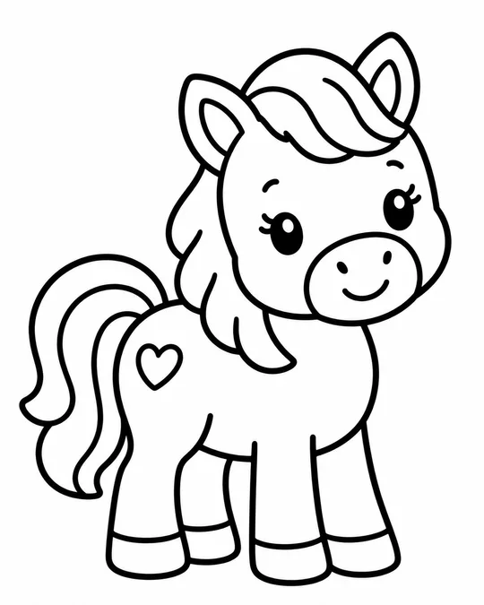60 Desenhos para Colorir: Modelos Lindos para Imprimir, Pintar e Desenhar 32 desenho de ponei para pintar