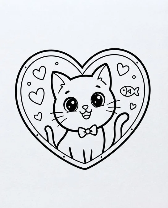 60 Desenhos para Colorir: Modelos Lindos para Imprimir, Pintar e Desenhar 14 desenho para colorir gatinho fofo para pre escloa