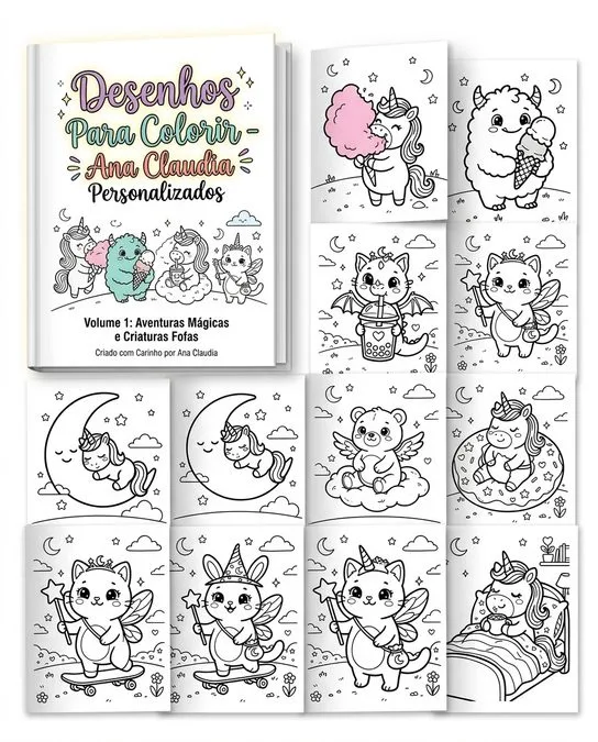 60 Desenhos para Colorir: Modelos Lindos para Imprimir, Pintar e Desenhar 2 desenhos para colorir unicornio