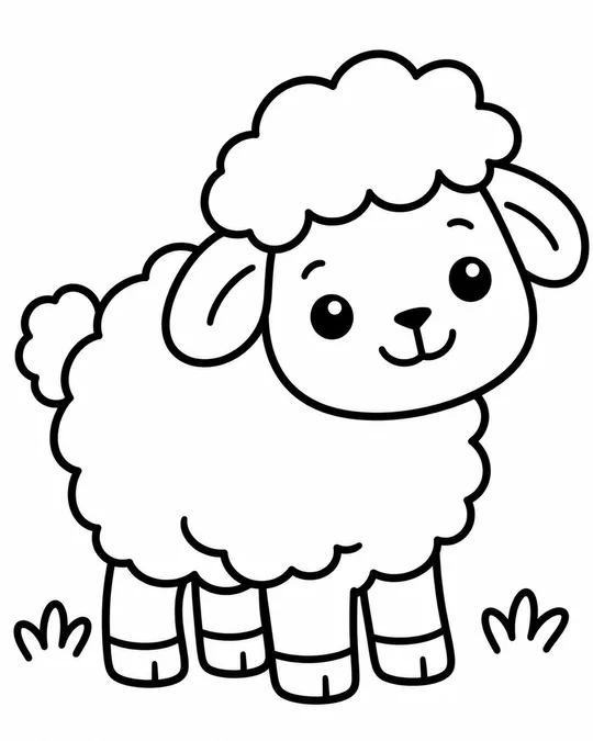60 Desenhos para Colorir: Modelos Lindos para Imprimir, Pintar e Desenhar 30 desenhos para desenhar facil e bonito animais da fazenda ovelhinha