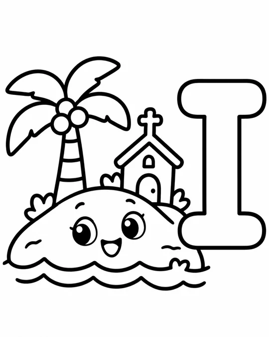 60 Desenhos para Colorir: Modelos Lindos para Imprimir, Pintar e Desenhar 45 letra i para pintar