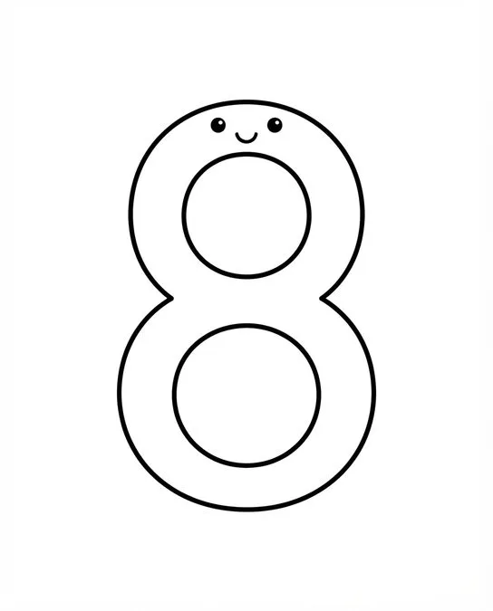 60 Desenhos para Colorir: Modelos Lindos para Imprimir, Pintar e Desenhar 60 numero oito desenho para imprimir e colorir
