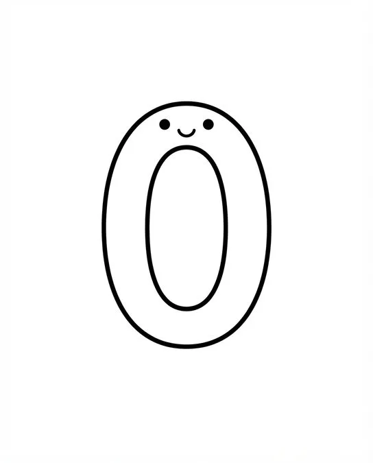60 Desenhos para Colorir: Modelos Lindos para Imprimir, Pintar e Desenhar 52 numero zero desenho para imprimir e colorir
