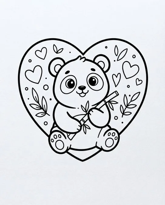 60 Desenhos para Colorir: Modelos Lindos para Imprimir, Pintar e Desenhar 16 urso panda fofo para desenhar